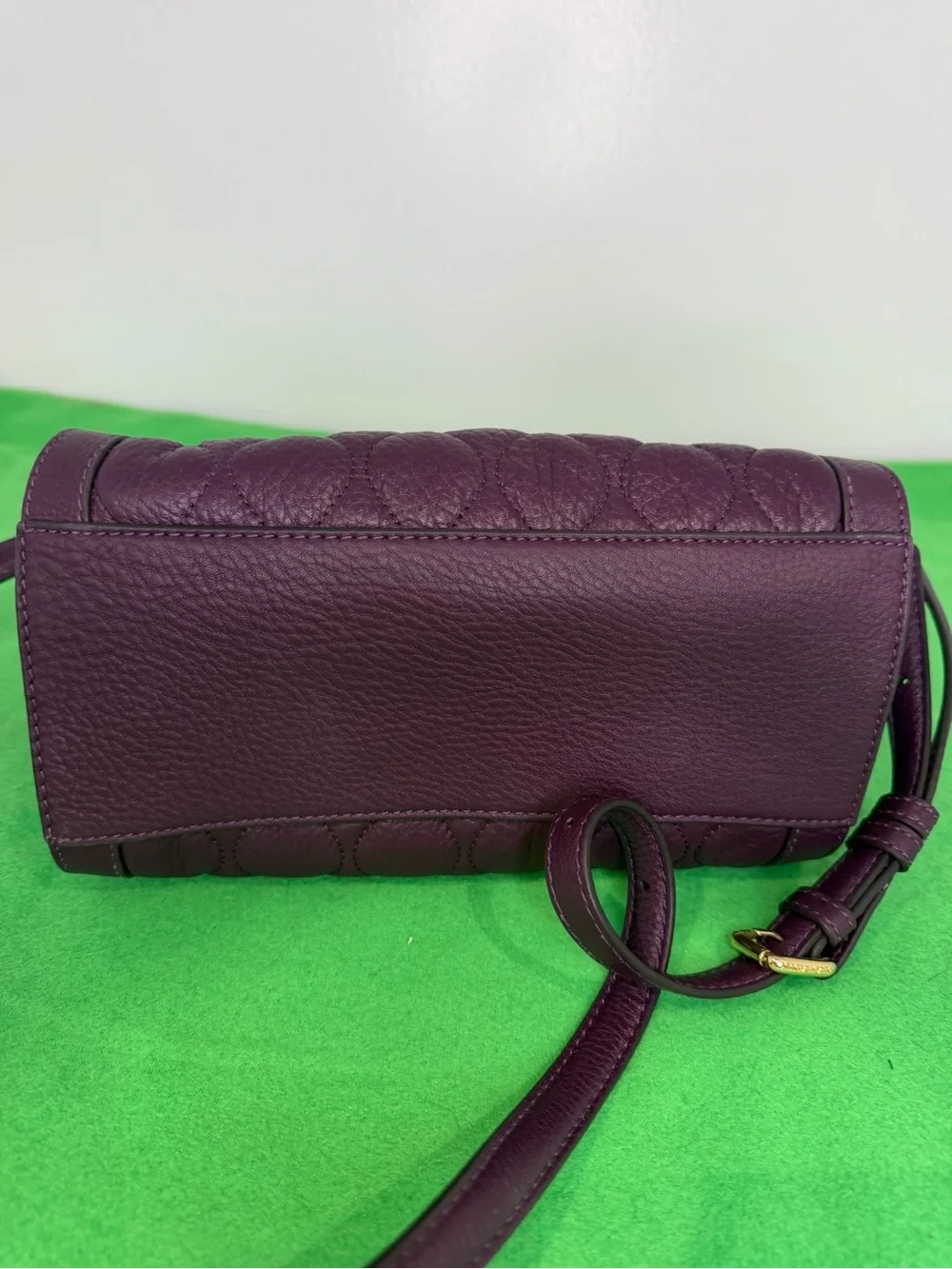 Vera Bradley Quilted Top-Handle Satchel in Deep Plum